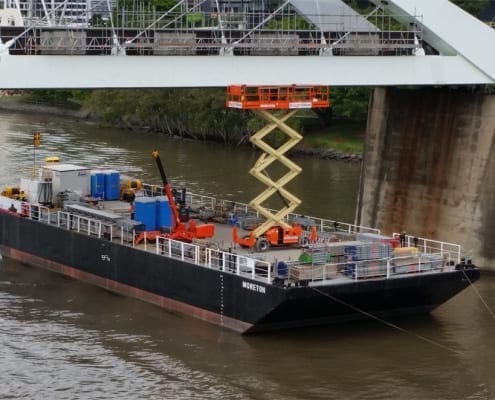 large tugboat Moreton on open water